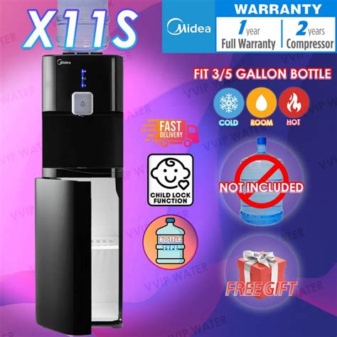 MIDEA Bottle Type FloorStanding Water Dispenser Hot Warm Cold Model X11S Compressor Cooling