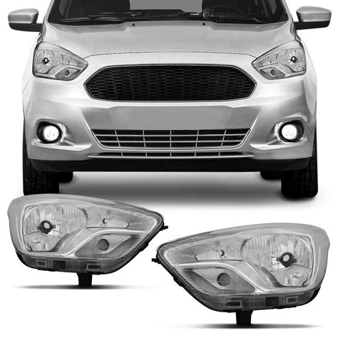 Farol Ford Ka E M Scara Cromada Foco