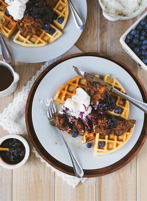 Syrup Sensations: Chicken & Buttermilk Waffles with Blueberry Compote ...