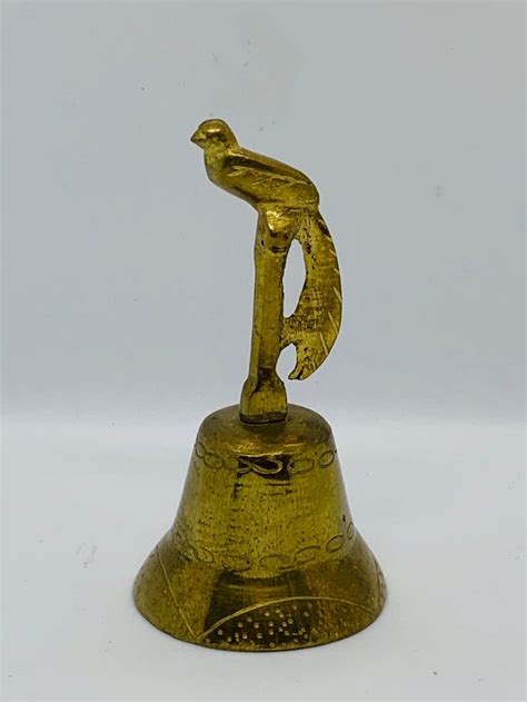 Brass Bird Bell Tropical Bird Ringer Whimsical T Etsy