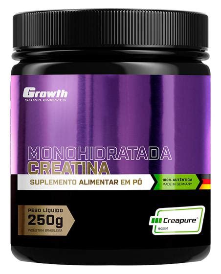 Creatina Creapure 250g Growth Original Com Nf Growth Supplements Creatina Magazine Luiza