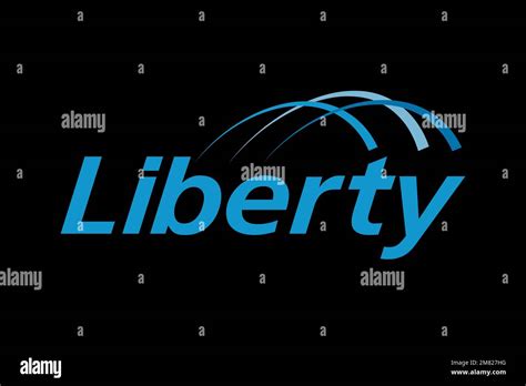 Liberty Puerto Rico, Logo, Black Background Stock Photo - Alamy