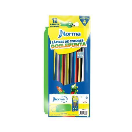 Lapices De Colores Doble Punta Norma 12 Pzas Lapicera Sam S Club