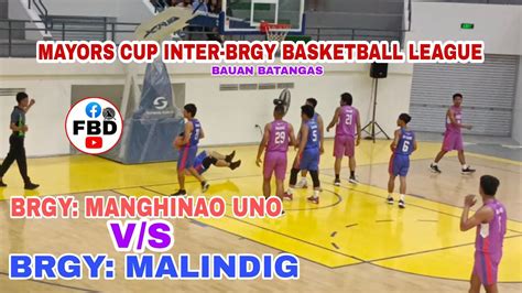 Mayors Cup Inter Brgy Basketball League Brgy Manghinao Uno Vs Brgy