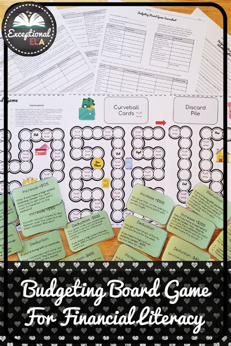 Budgeting Board Game For Financial Literacy Students Practice Real