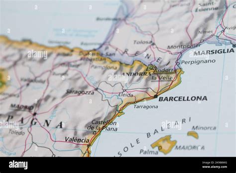 Map of Spain and France Stock Photo - Alamy