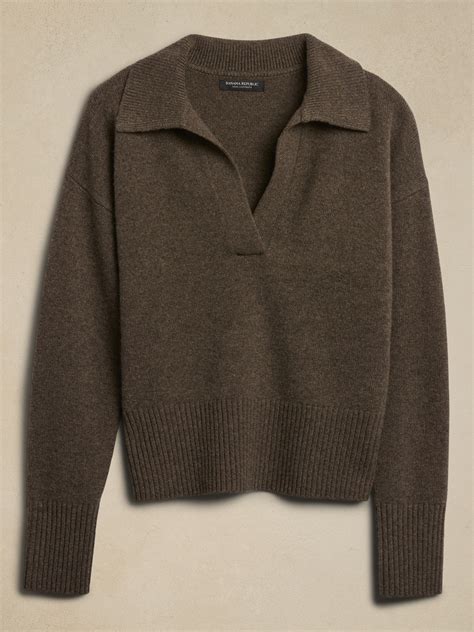 Luna Cashmere Sweater Polo Banana Republic