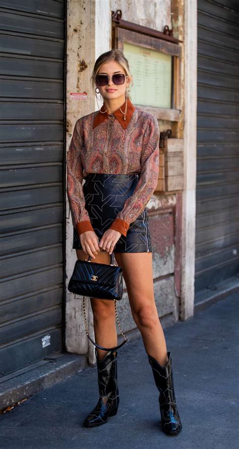 14 Leather Skirt Outfits Youll Want To Wear All Fall Long