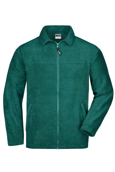 Men Full Zip Fleece Dark Green Daiber