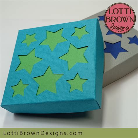 Stars Cardstock T Box Template