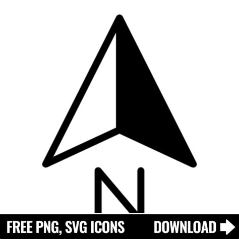 Free North Arrow SVG, PNG Icon, Symbol. Download Image.