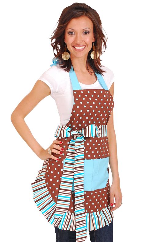 Flirty Aprons Womens Original Blue Chocolate Apron Amazonca Home