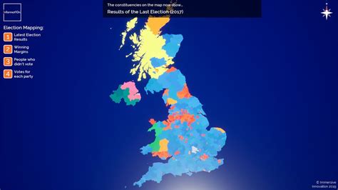 UK General Election Interactive 3D Map Data Visualization UK2019