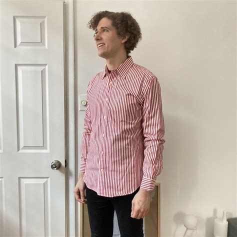 Striped Slim Fitting Banana Republic Shirt—barely Depop