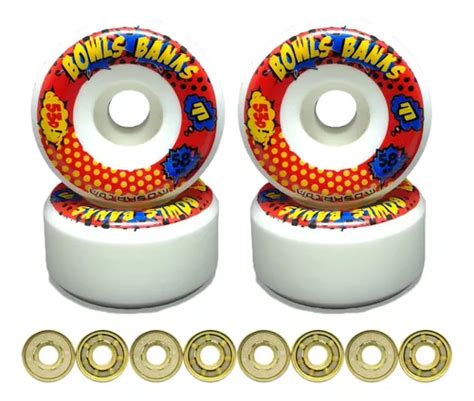 Roda De Skate Mm Moska Bowl Banks Rolamento Gold Parcelamento Sem