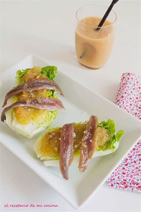 Cogollos De Tudela Con Anchoas Y Sofrito De Ajos Anchoas Patatas