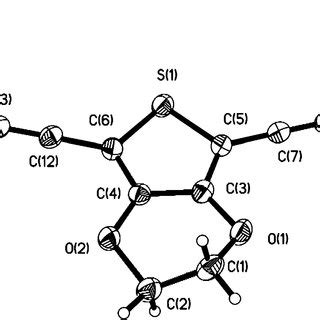 The Molecular Structure Of A With Thermal Ellipsoids Selected