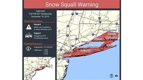 First Snow Squall Warning Issued For New York City Area The Weather