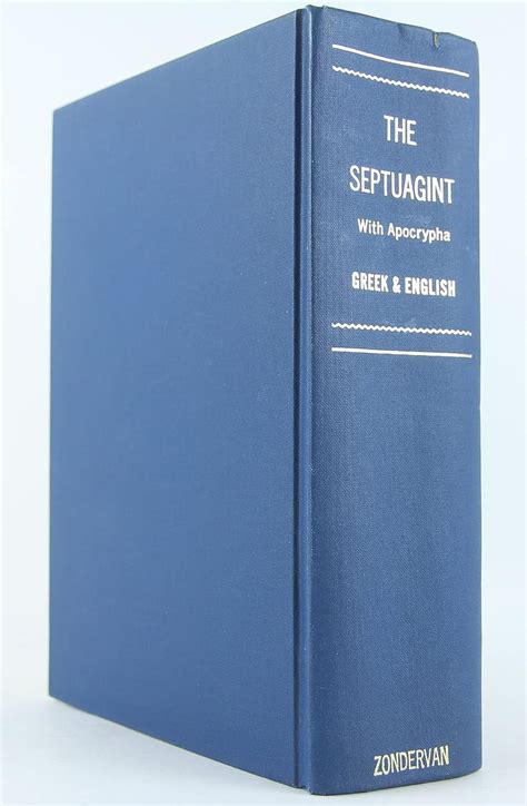 The Septuagint With Apocrypha Greek And English Uk Benton