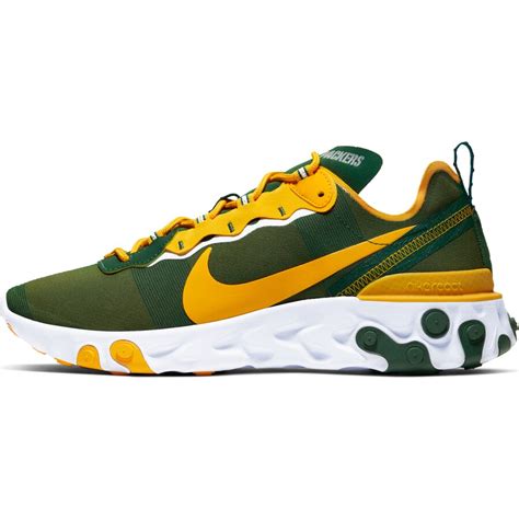 Nike Green Bay Packers Green React Element 55 Shoes