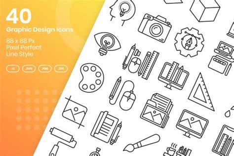 Graphic Design Icons Line Graphic By Kmgdesignid Creative Fabrica