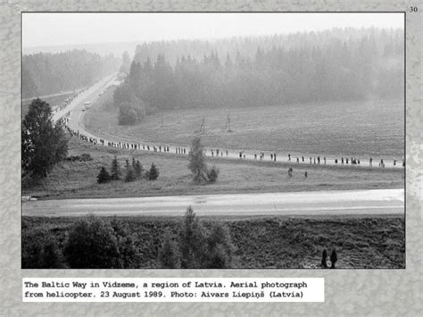 The Baltic Way Human Chain Linking Three States In Their Drive For