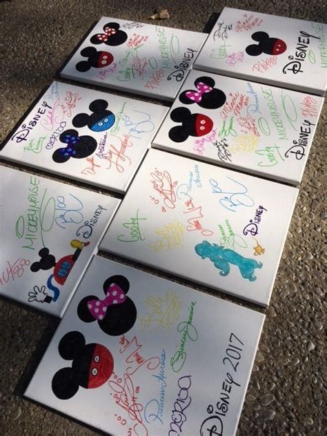 Disney Autograph Canvases Disney Autograph Ideas Disney Trip