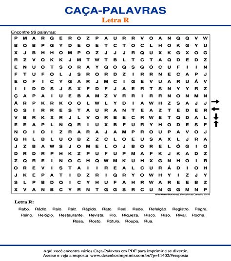 Ca A Palavras Da Letra R Para Imprimir Desenhos Imprimir