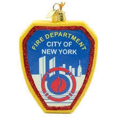 Glass Fdny Shield Ornament Fdny Shop