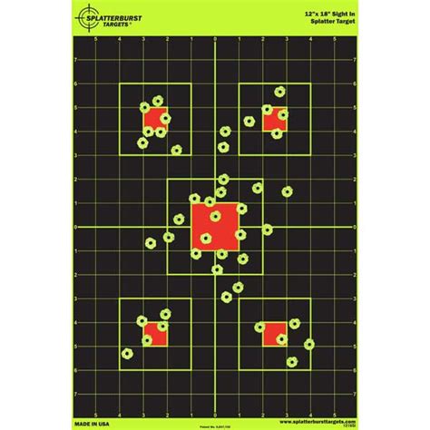 12 X 18 Sight In Splatter Target Splatterbursttargets