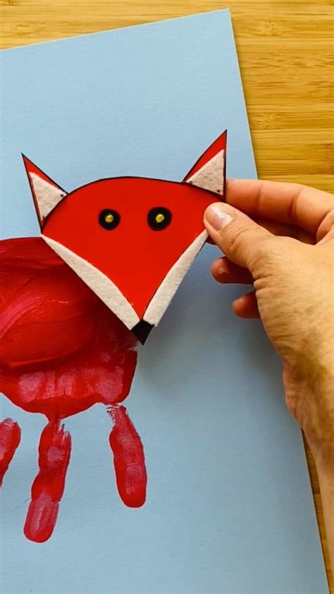 Easy Fox Handprint Craft For Preschoolers And Kids Art Activities For