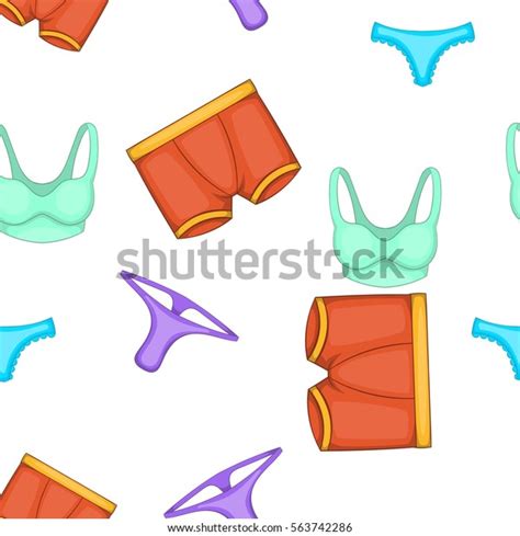 Lingerie Pattern Cartoon Illustration Lingerie Vector Stock Vector