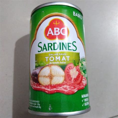 Jual ABC Sardines Sarden Makanan Kaleng Sauce Tomat 155gram Shopee