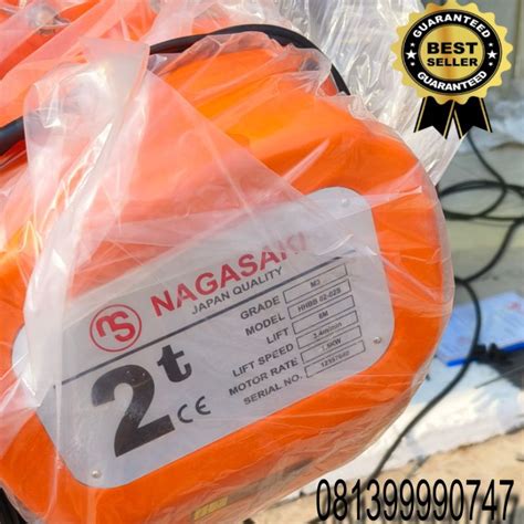 Jual Electric Chain Hoist Ton Mtr V Nagasaki Japan Shopee