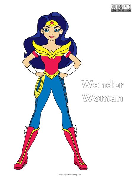 Wonder Woman Coloring Page Super Fun Coloring