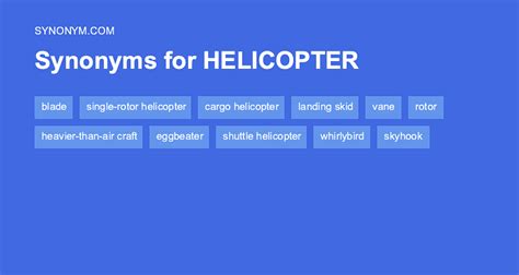 Another Word For Helicopter Synonyms And Antonyms