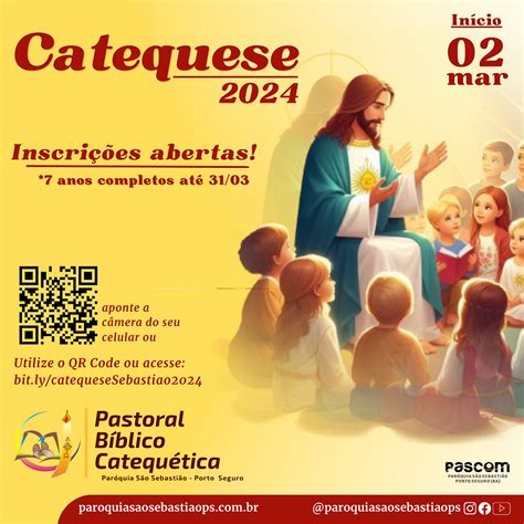 Catequese 2024 Inscrições Abertas