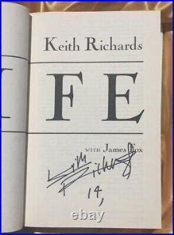 On Sale The Rolling Stones Keith Richards Signed Autographed Book