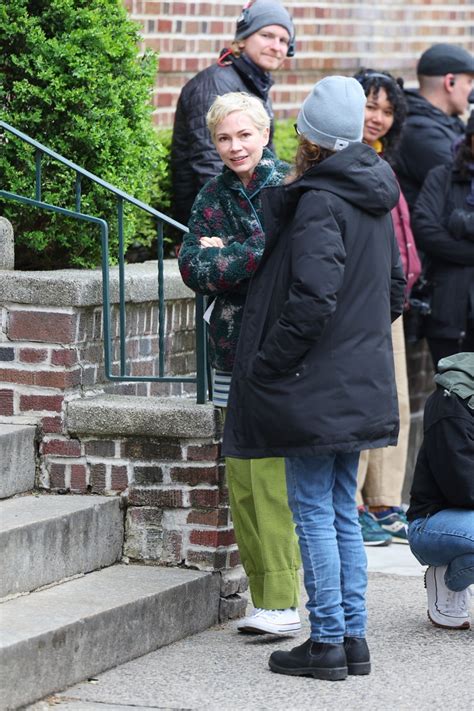 Michelle Williams And Jenny Slate At Dying For Sex Filming Set In