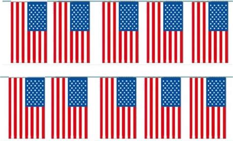 X Papieren Slinger Amerika Meter Amerikaanse Vlag Usa Supporter