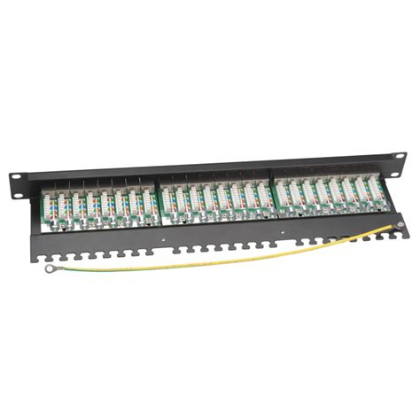 Shielded 24 Port Cat6a Patch Panel 10gbit 110 Type 568a B