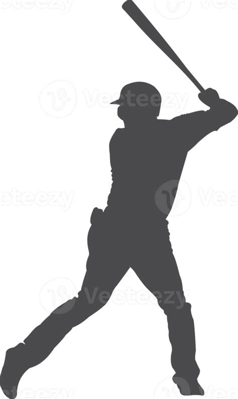 B Isbol Jugador Silueta Png Png