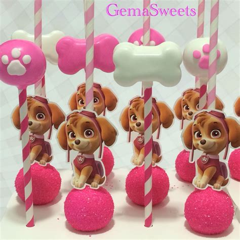 Paw Patrol Skye Cake Pops By Gema Sweets Paw Patrol Birthday Paw