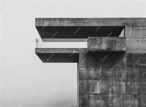 premium photo brutalism architecture concrete building exterior