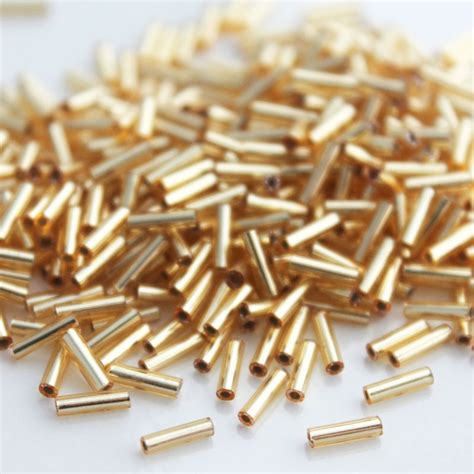 Miyuki 6mm Bugle Beads Silver Lined Gold Beading Supplies Ireland