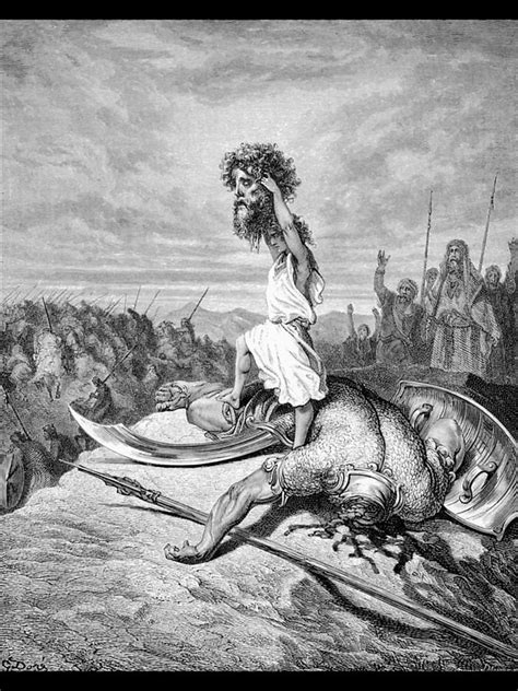 David And Goliath Gustave Dore Photograph By Antonio Sanford Fine