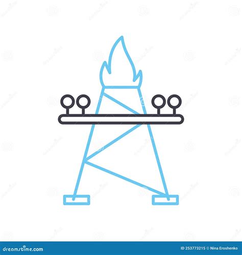 drilling rig line drawing 4