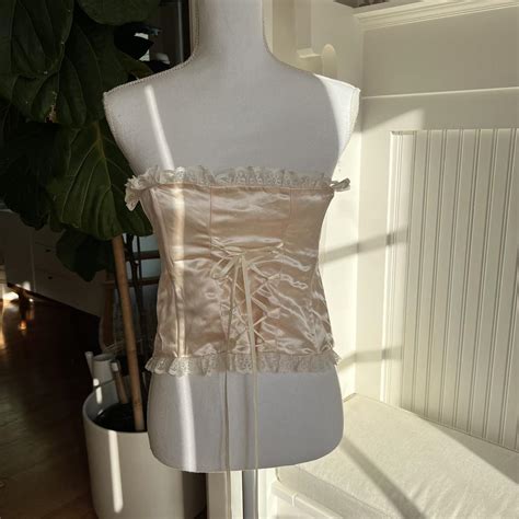 LINGERIE DROP True Vintage Handmade Cream Pink Depop
