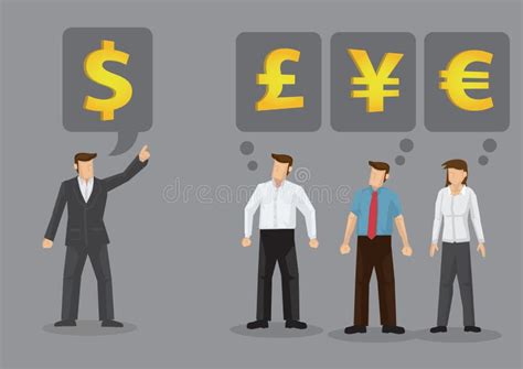 Different Currency Symbols for Money Cartoon Vector Illustration Stock ...