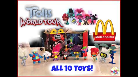 TROLLS WORLD TOUR Movie MCDONALDS Happy Meal Toys All 10 April 2020